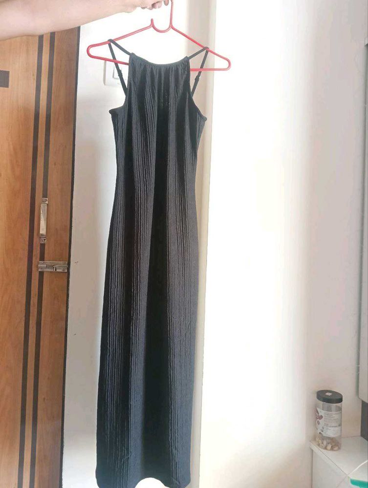 Sleek Black Maxi Dress with price tag shein brand