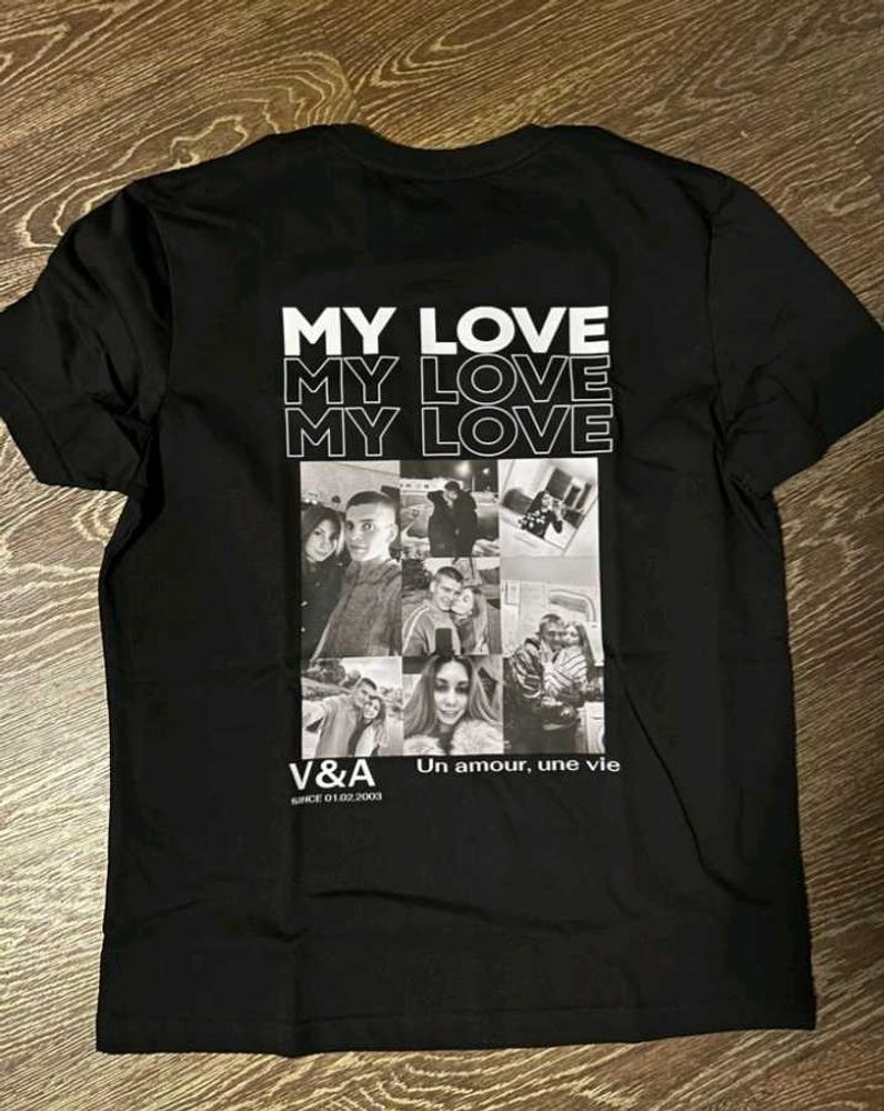 Black Graphic T-Shirt "My Love"