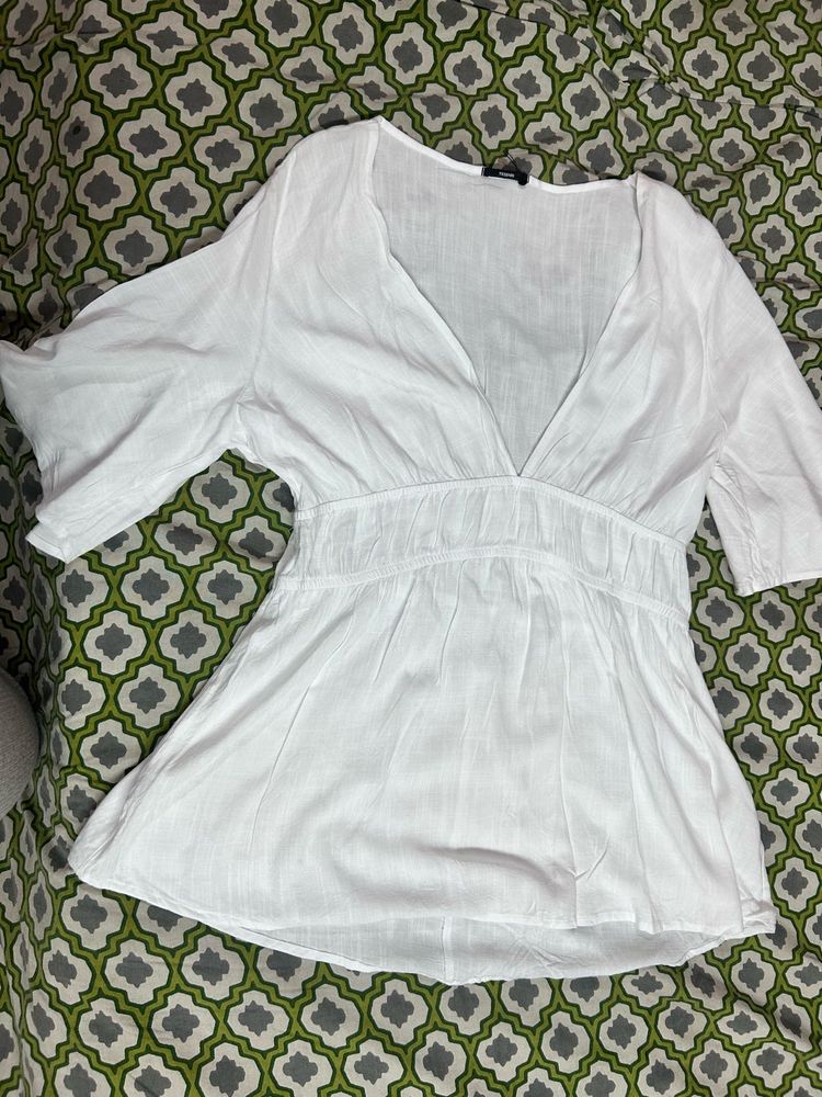 White V-Neck dress