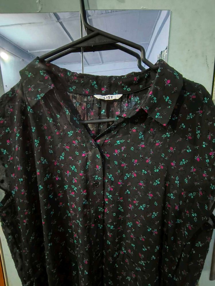 Chic Floral Print Top