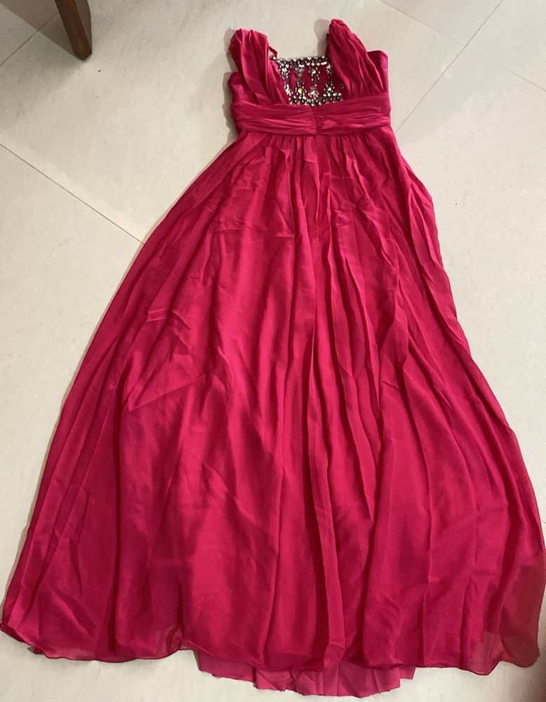 Pink Gown Dress Party Wear