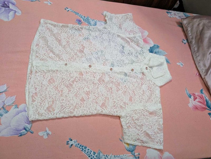 Brand New White Lace Shirt