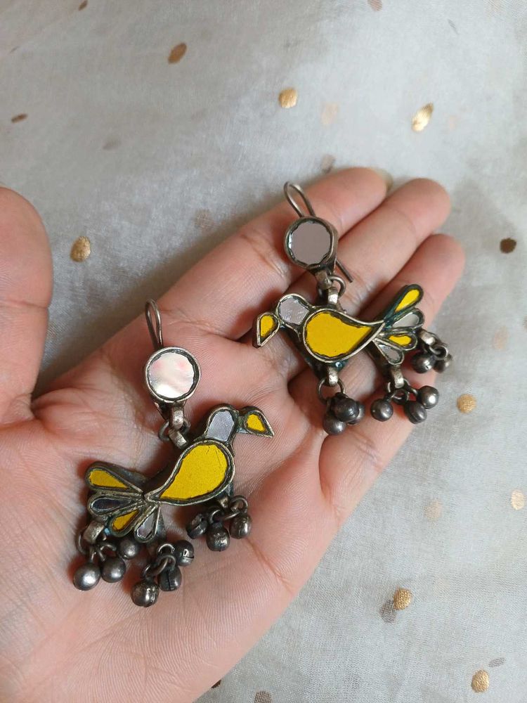 Orignal glass handmade antique bird Earrings