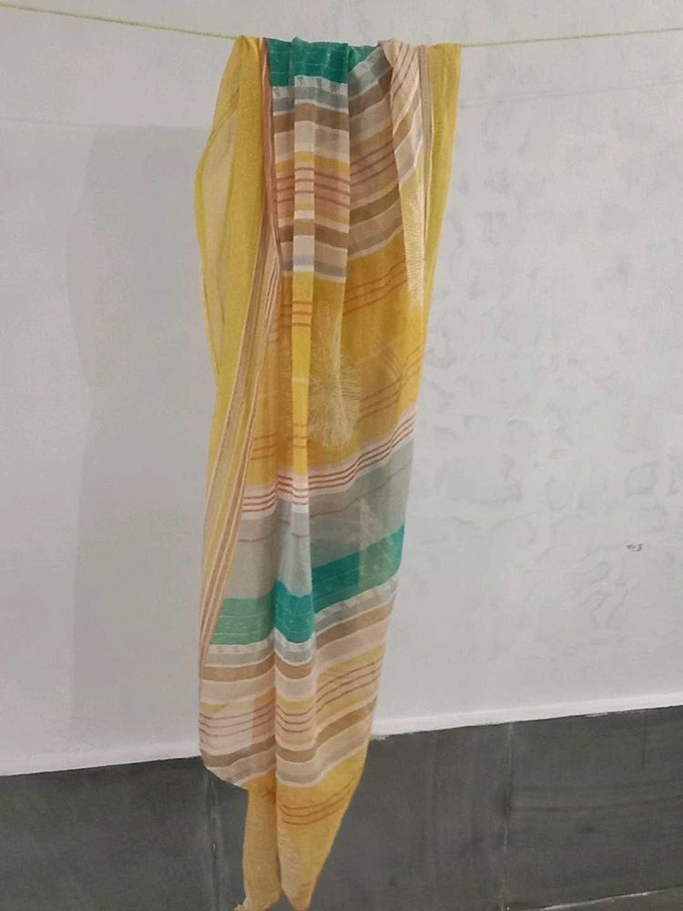 Yellow Striped Scarf