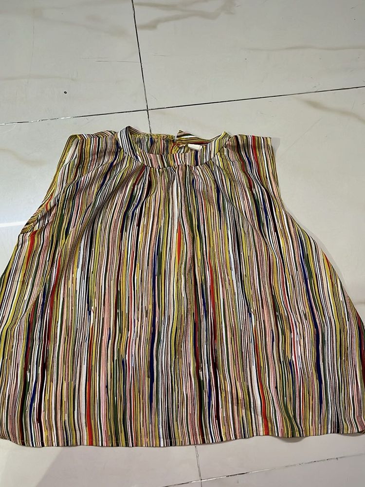 Colorful Striped Sleeveless Top