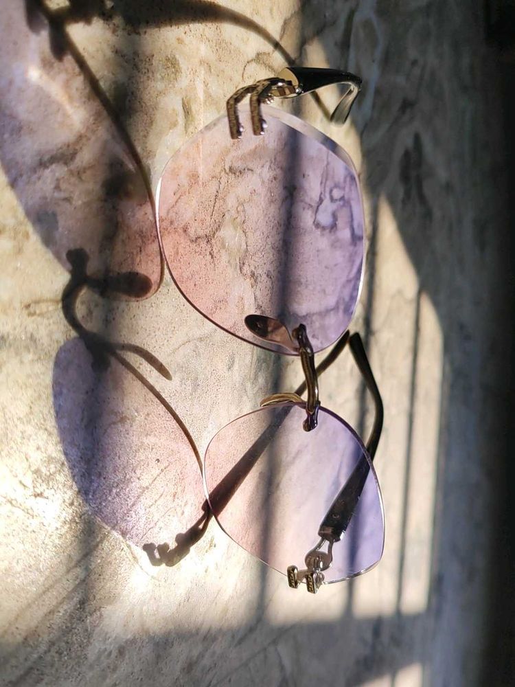 Unique Rimless Purple Gradient Sunglasses