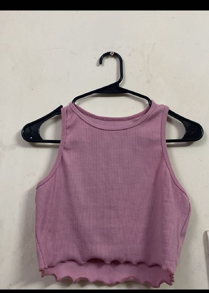 Ribbed Cropped Tank Top