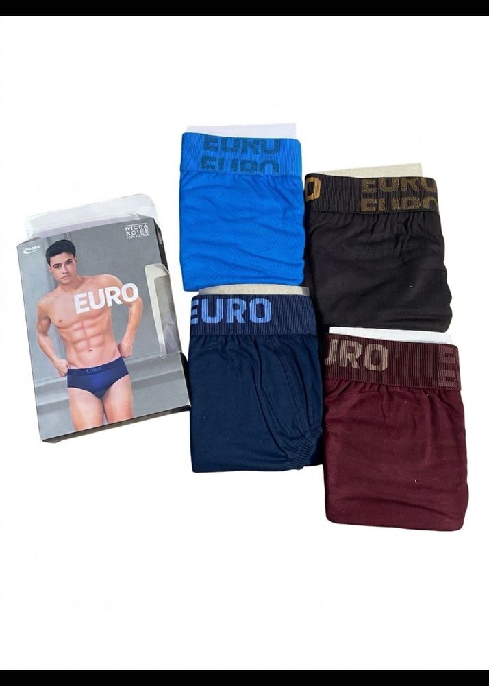 EURO Men's Briefs Pack of 4 - Assorted Colors