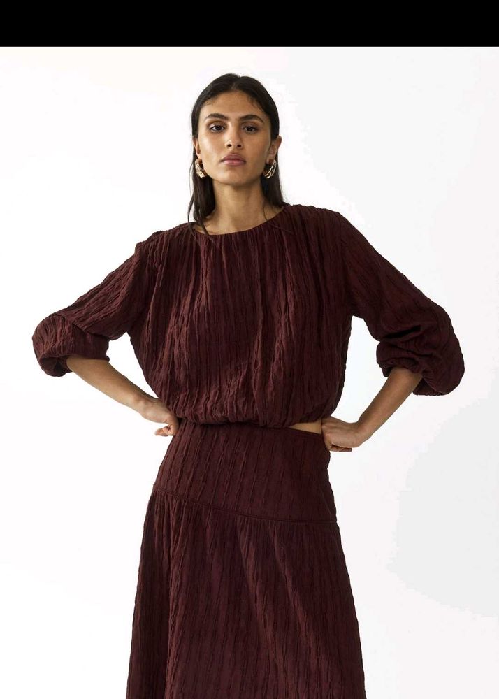 Coffee brown textured Top