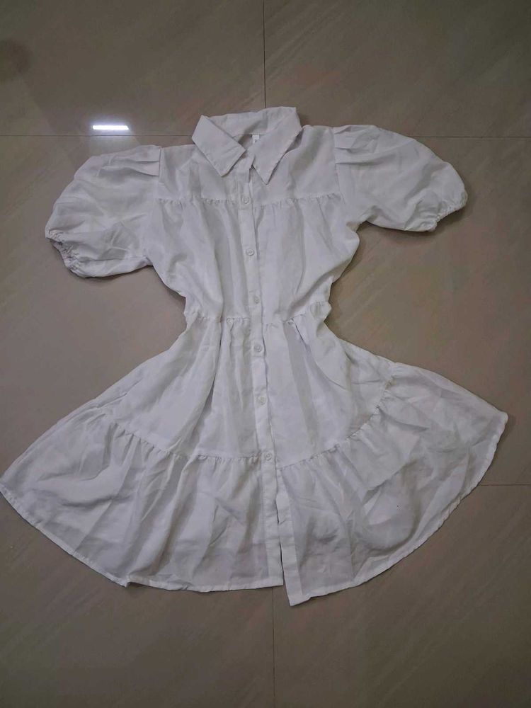 white shoujo girl dress