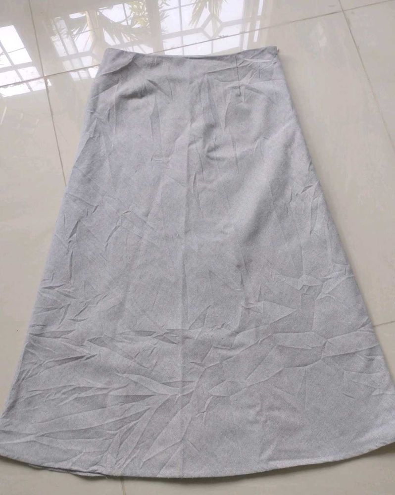 Elegant Grey A-Line Skirt