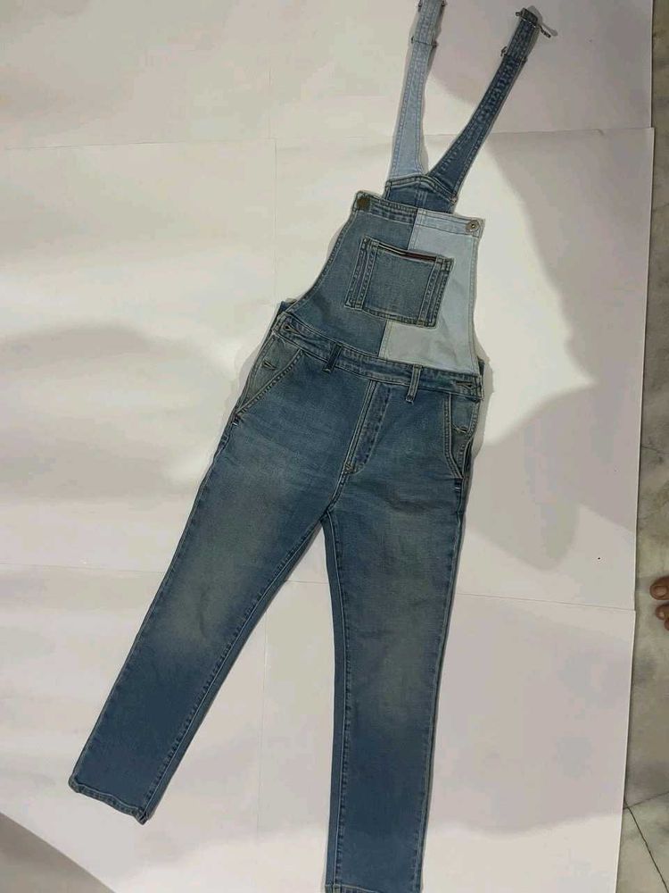 tommy denim dungaree set