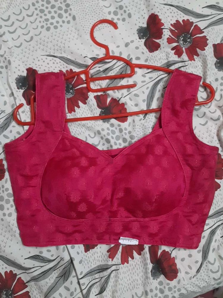 Pink Readymade Saree Blouse