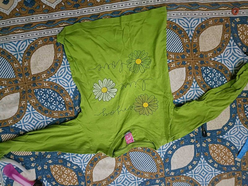 Full Sleeve T Shirt Cotton  For 5-6 Years Girl