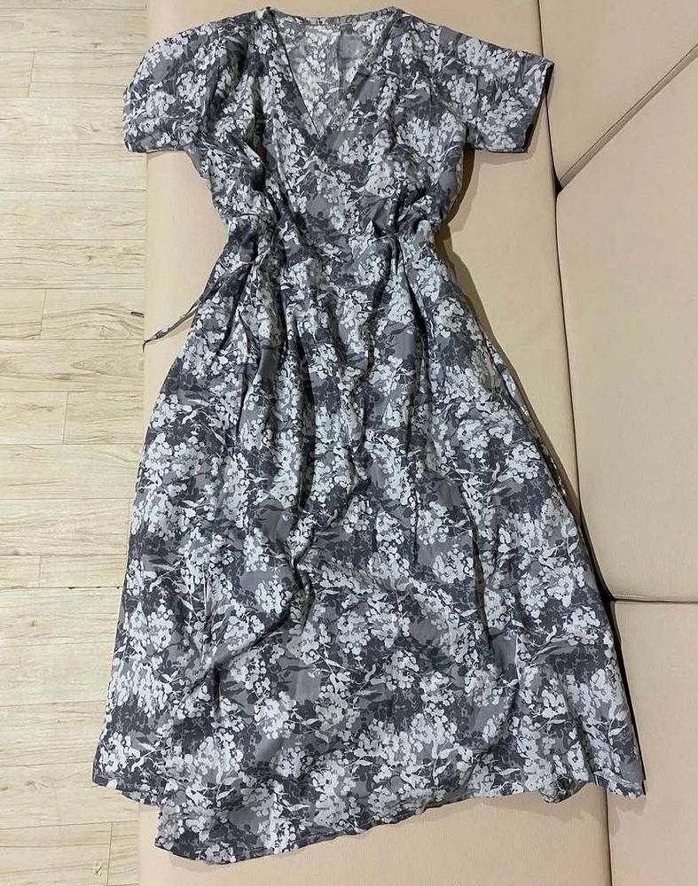 Floral Print Wrap Dress