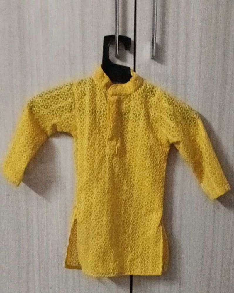 Yellow Ethnic Kurta for Men