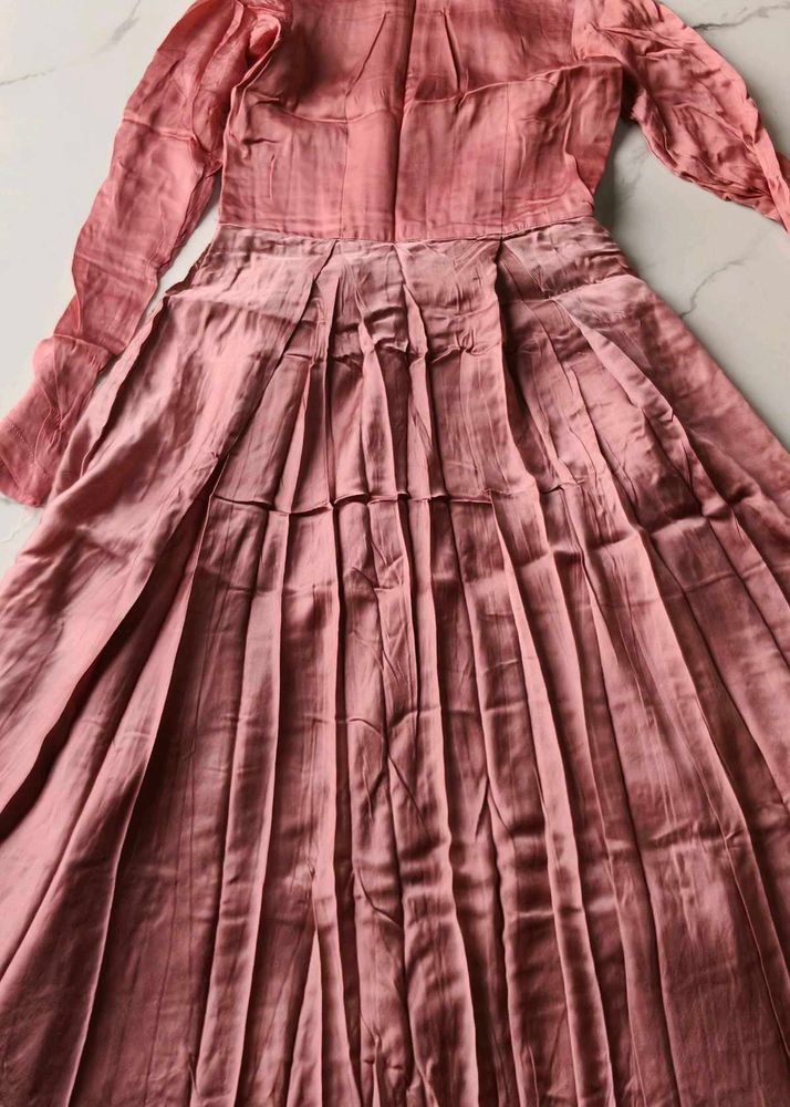 Peach  Long Sleeve Dress