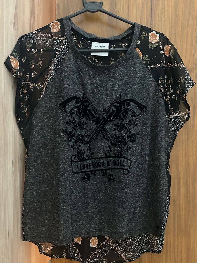 Vero Moda Rock n Roll Graphic Top