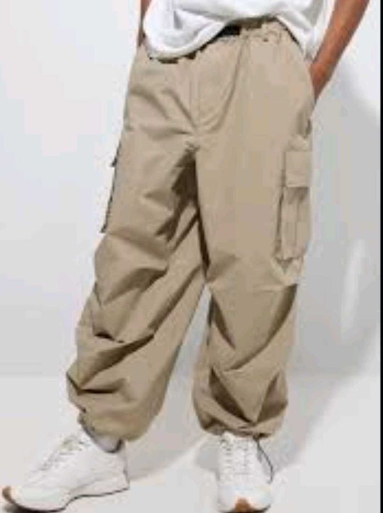 Beige Cargo Pants