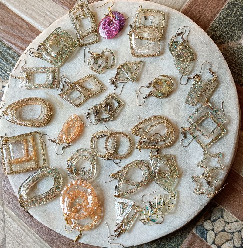 Unique Handmade Resin Earrings