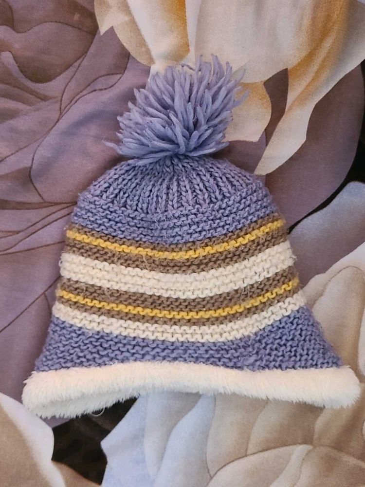 Cute winter cap for baby 2 to 3 year old.