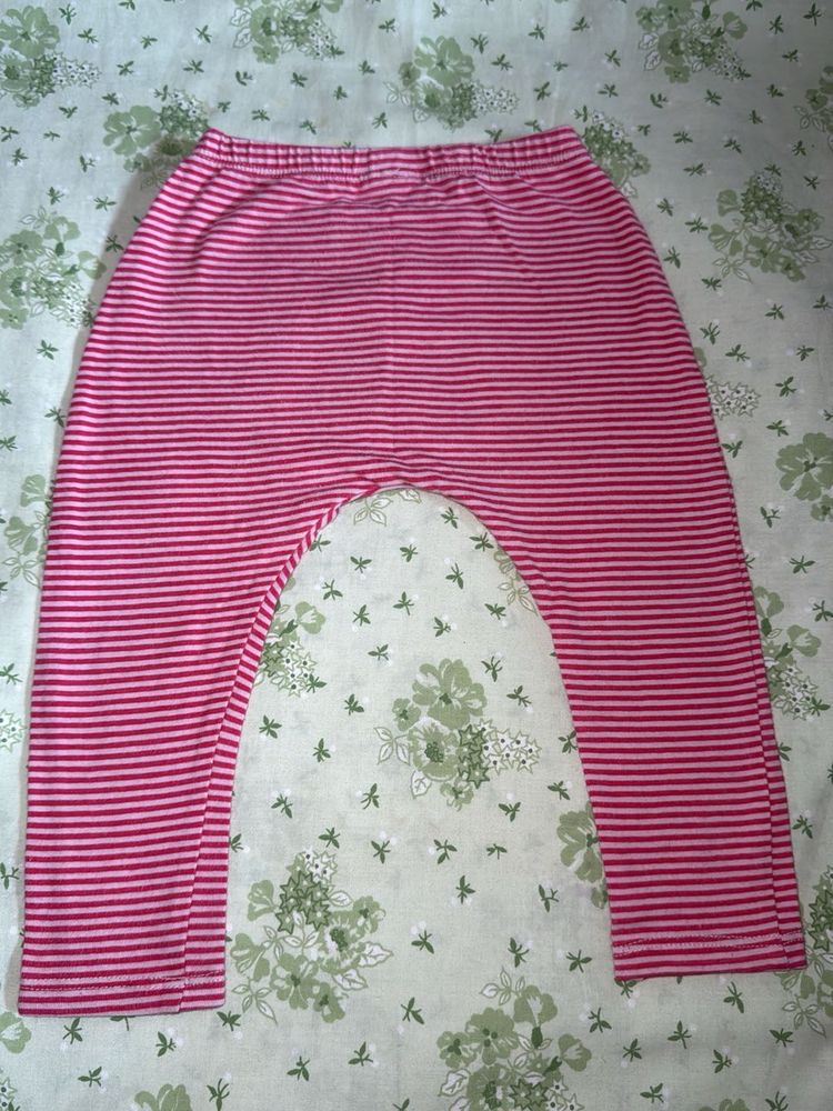 Cute pink Striped Pants