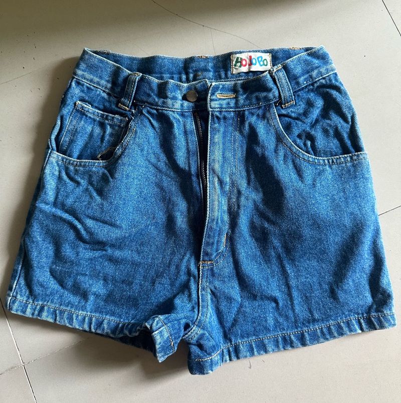Classic Blue Denim Shorts