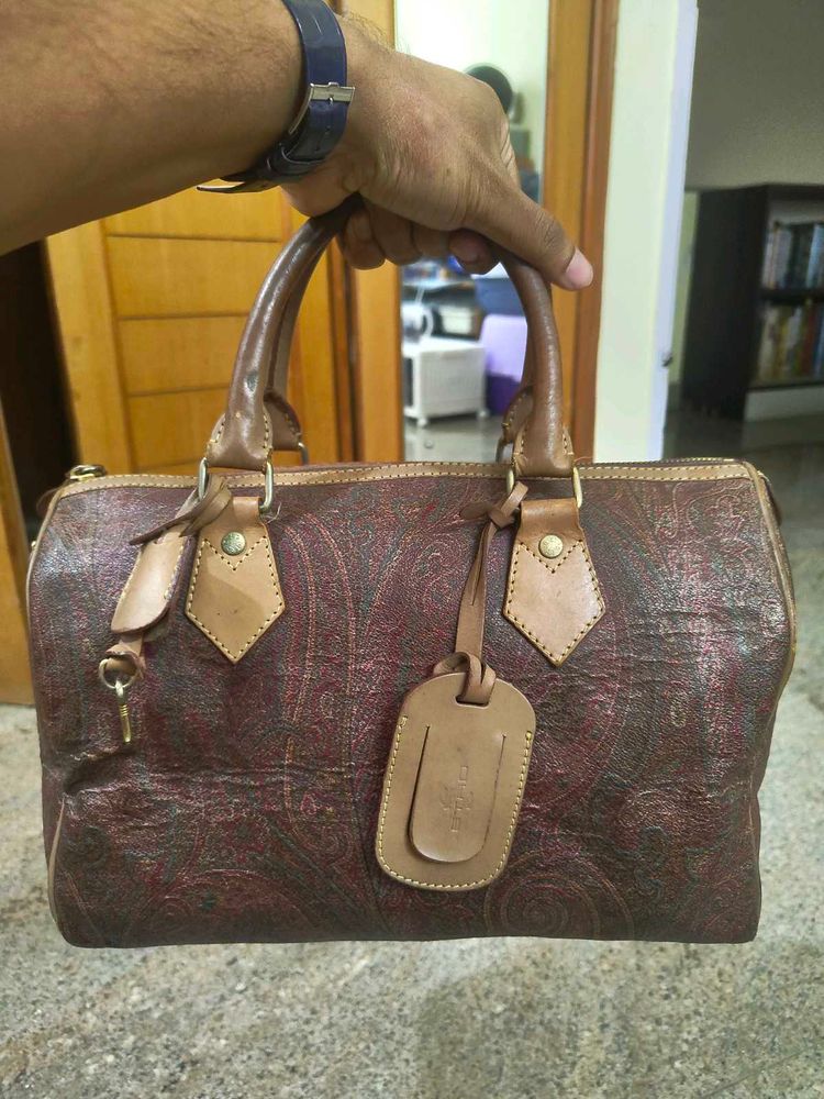 Vintage Etro Paisley Boston Bag