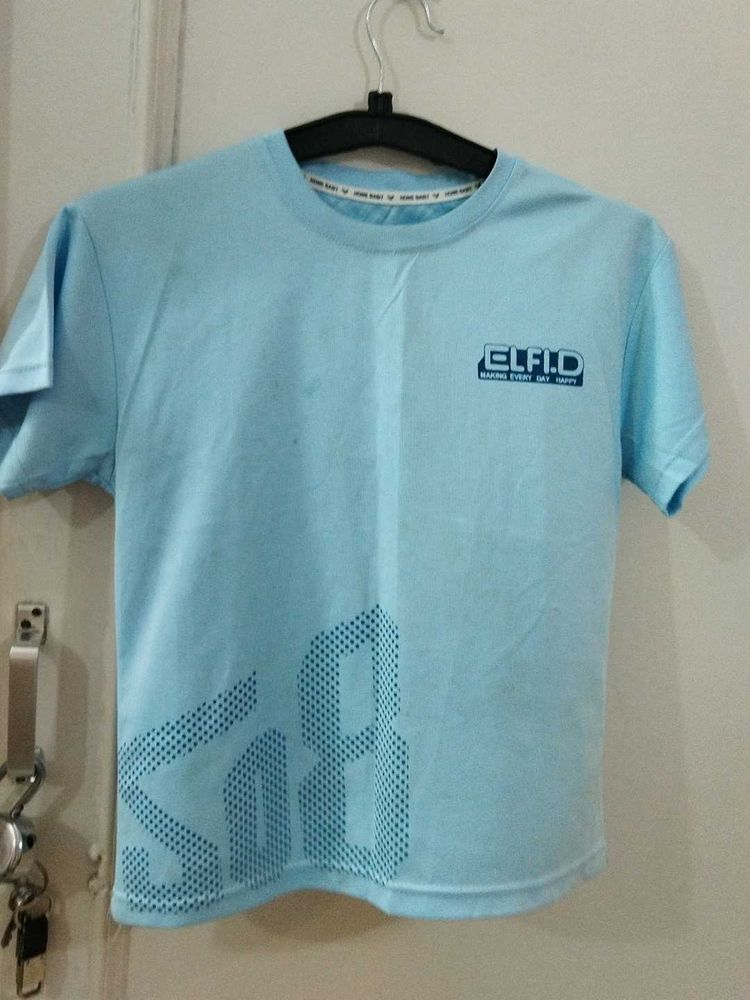 Light Blue Graphic T-Shirt