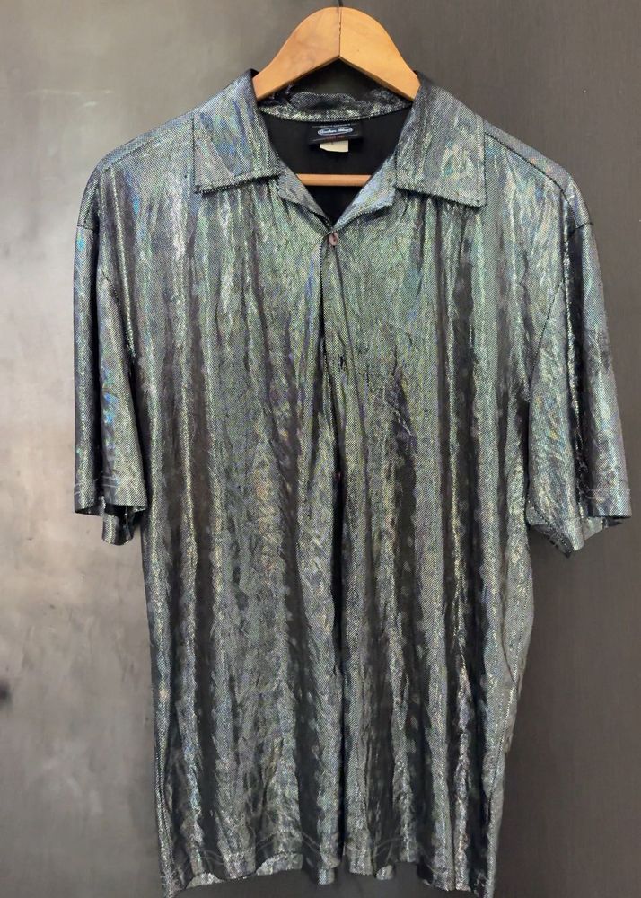 Men's Metallic Short Sleeve Shirt