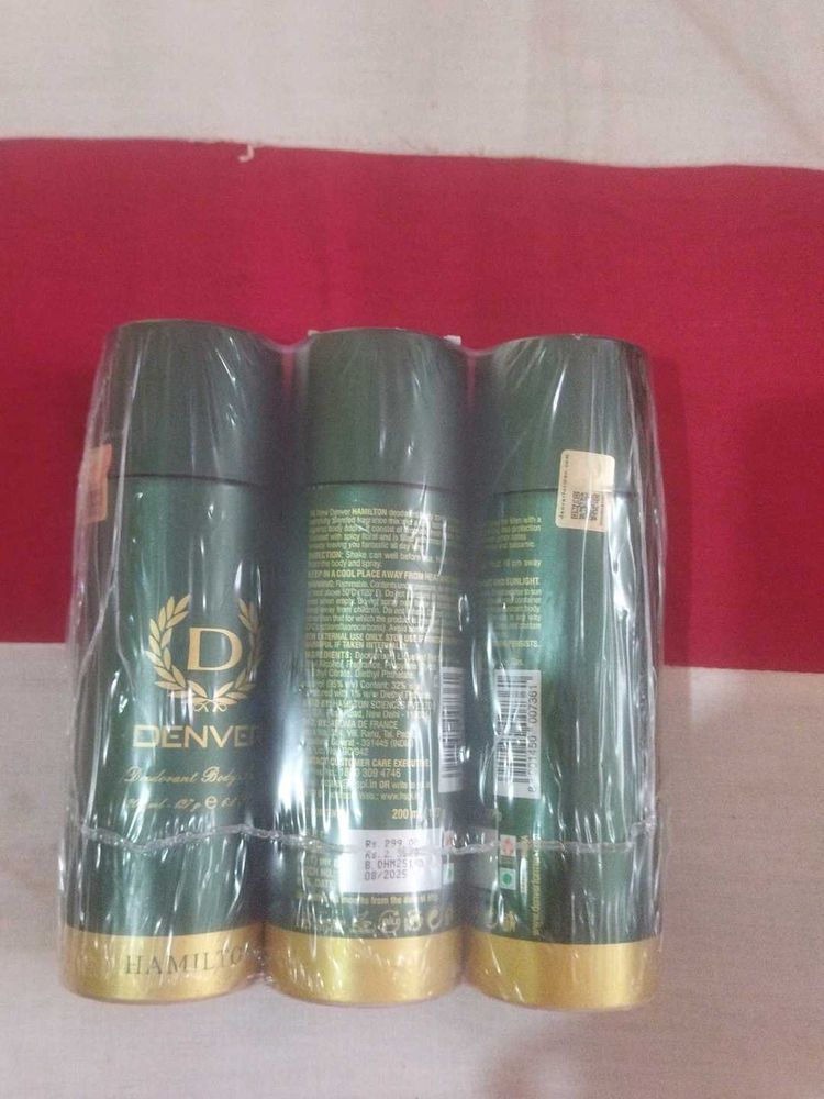Denver Deodorant Body Spray Pack of 3