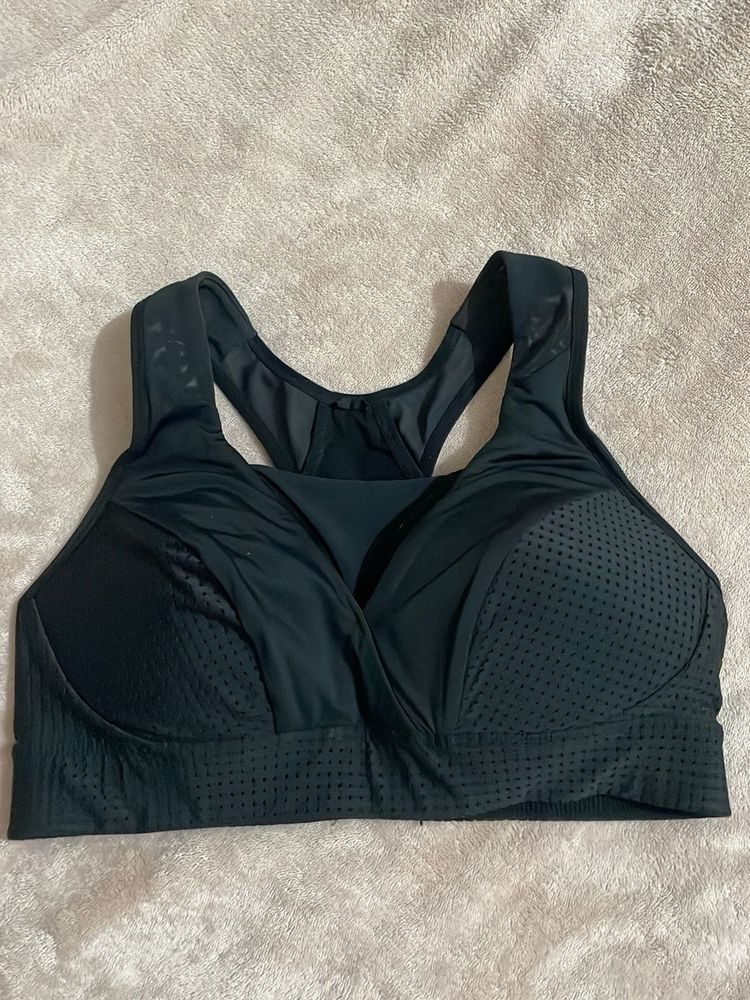 Imported padded Black Sports Bra