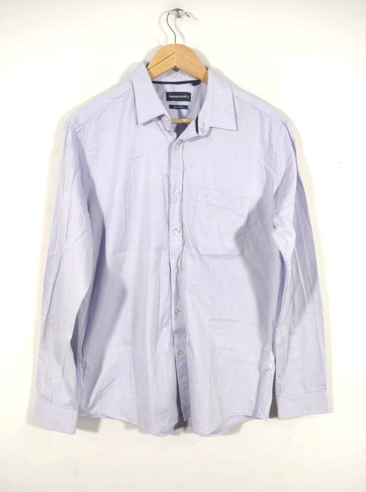 Thomas Scott Lavender Plain Button Down Shirt(Men)