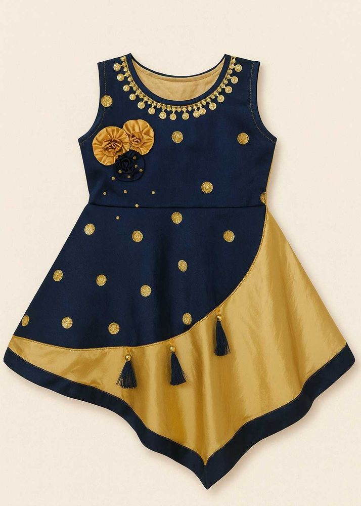Adorable Navy &amp; Gold Party Dress