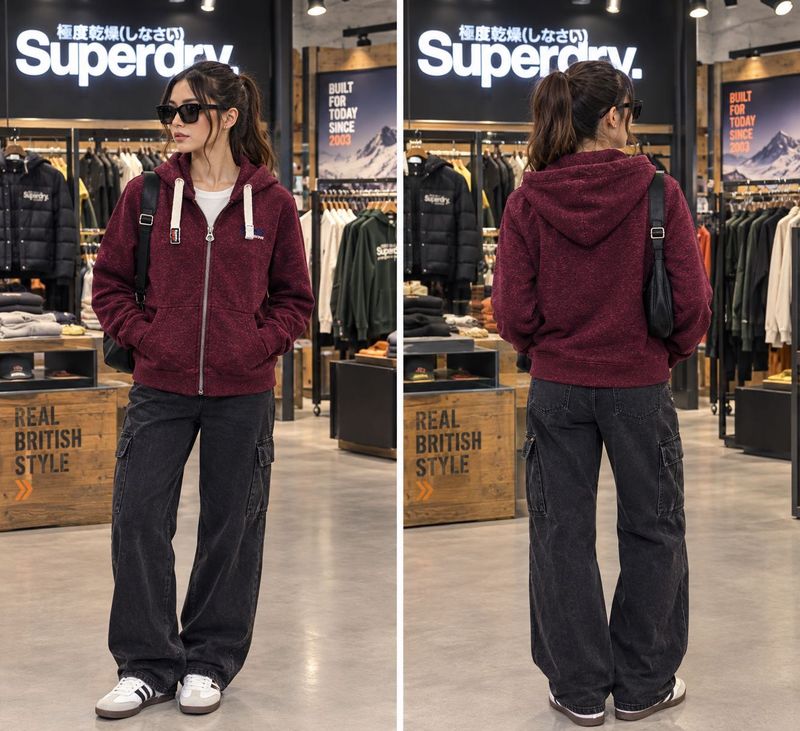 🇯🇵 Superdry imported  Zip-Up Hoodie
