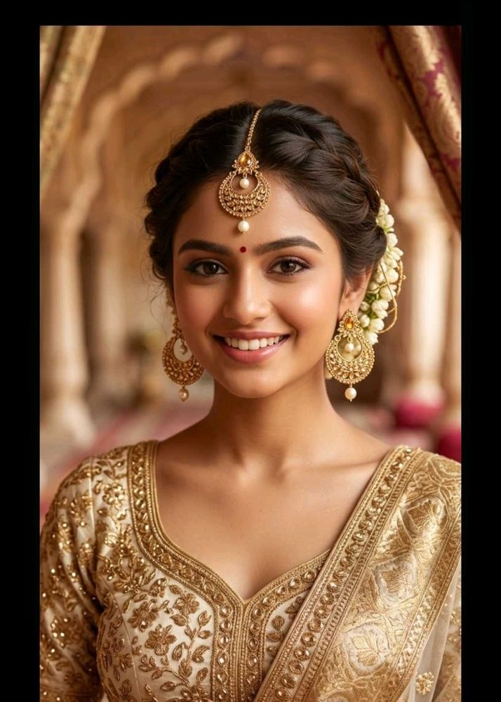Elegant gold earing magtika set