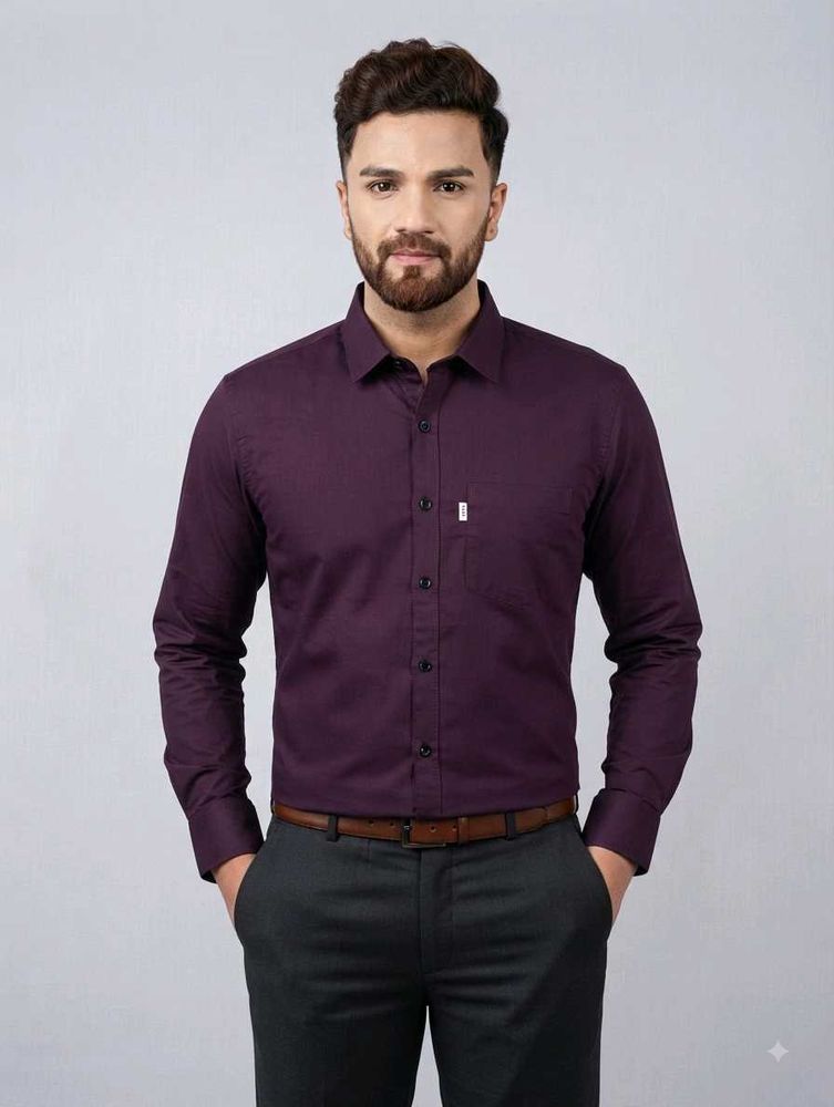 Men's Formal Solid Shirt "M" Size