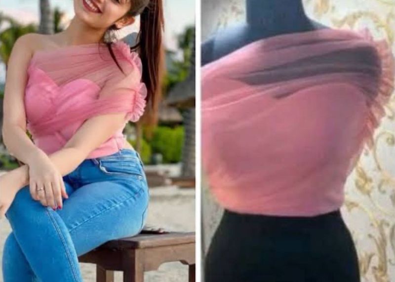 Chic Pink One-Shoulder Top
