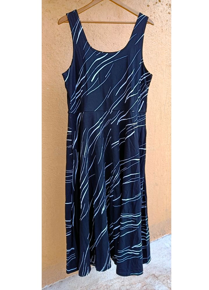 Black And White Macy's Alfani Dress Midi