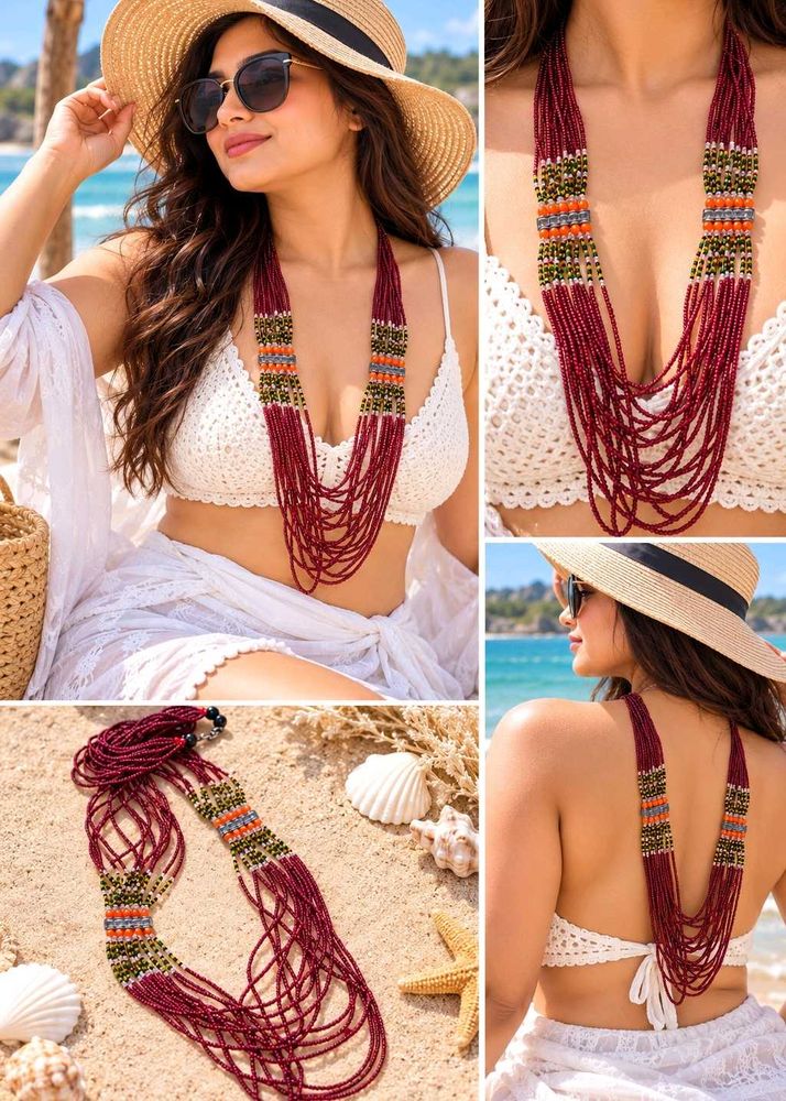 Boho Beaded Layered Necklace