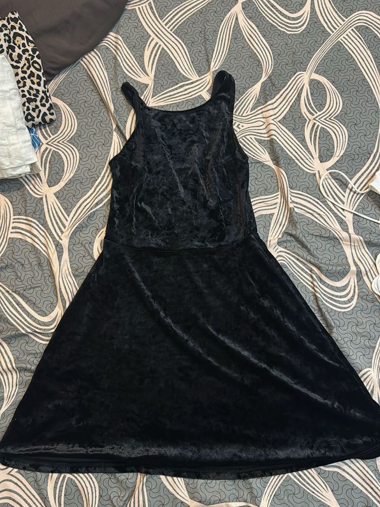 Black Velvet Mini Dress