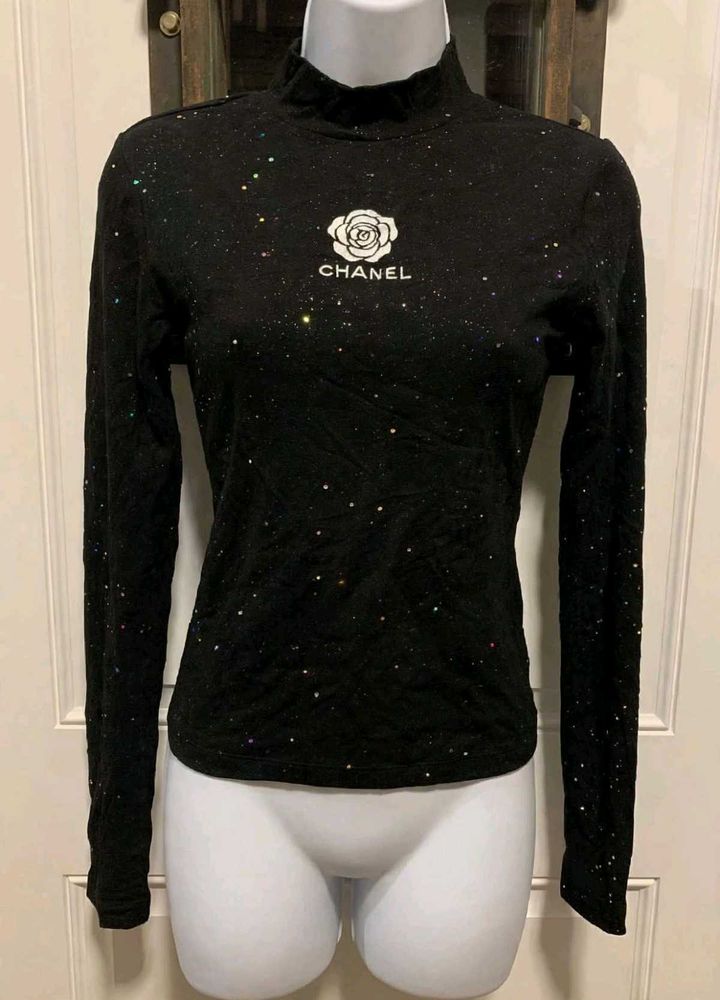Sparkling Chanel Inspired Long Sleeve Top