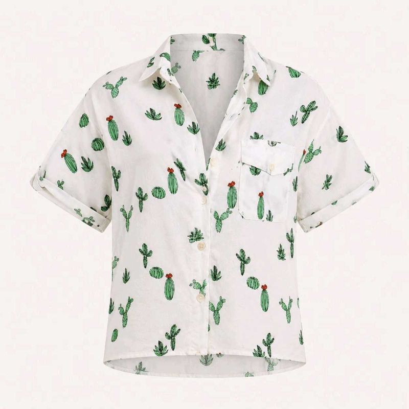 🌵Cactus Print Button Down Shirt🌵