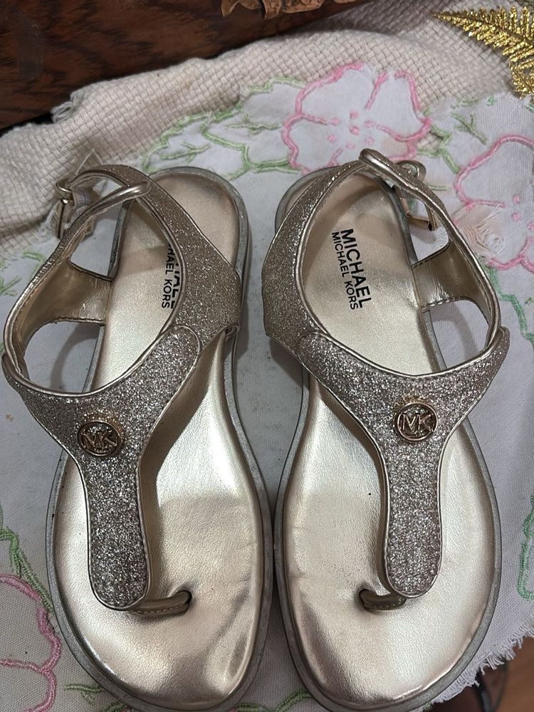 Michael Kors Gold Glitter Sandals