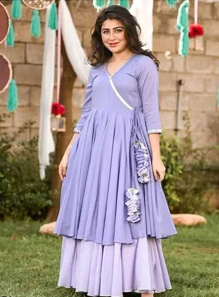 Elegant Lavender Ethnic Gown