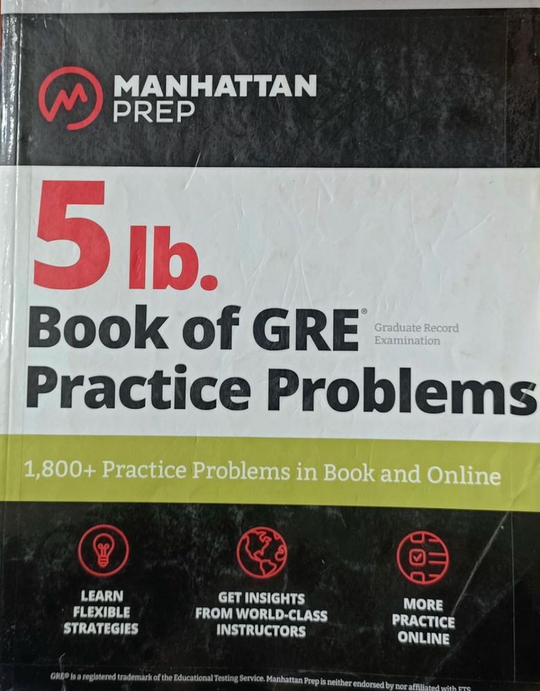 Manhattan Prep 5 lb. Book of GRE Practice Problems