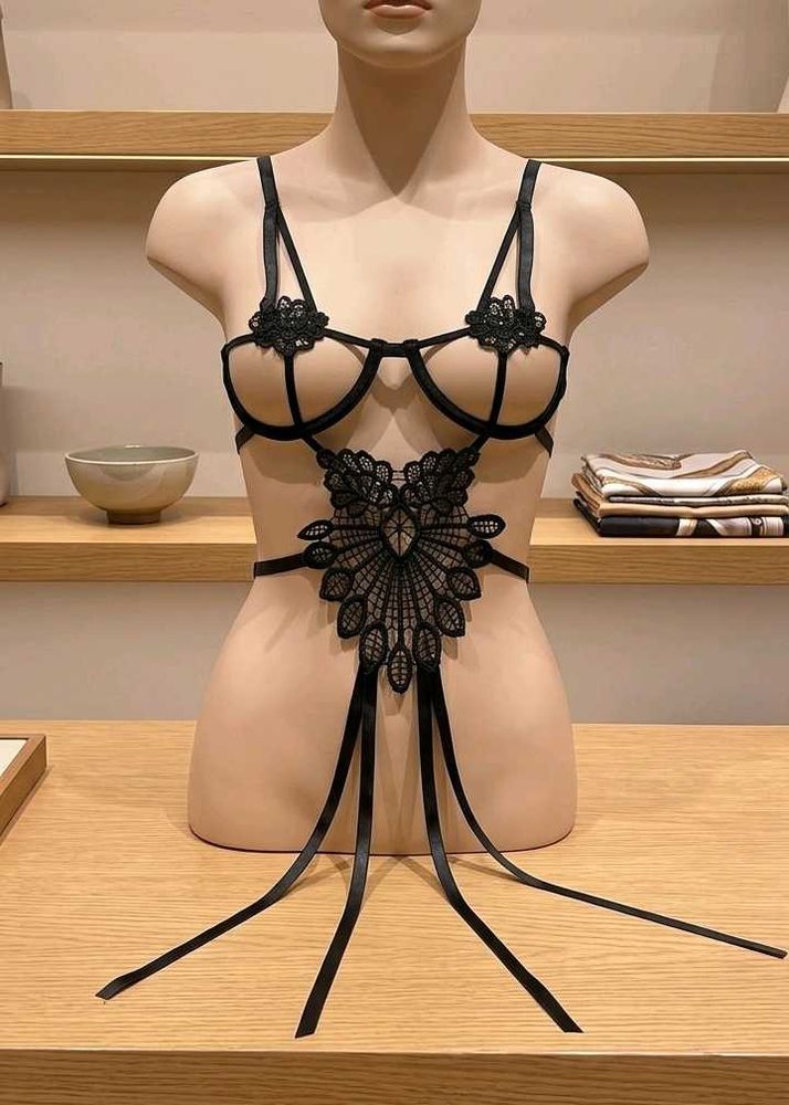 (1401)Lace Bra Lingerie Set