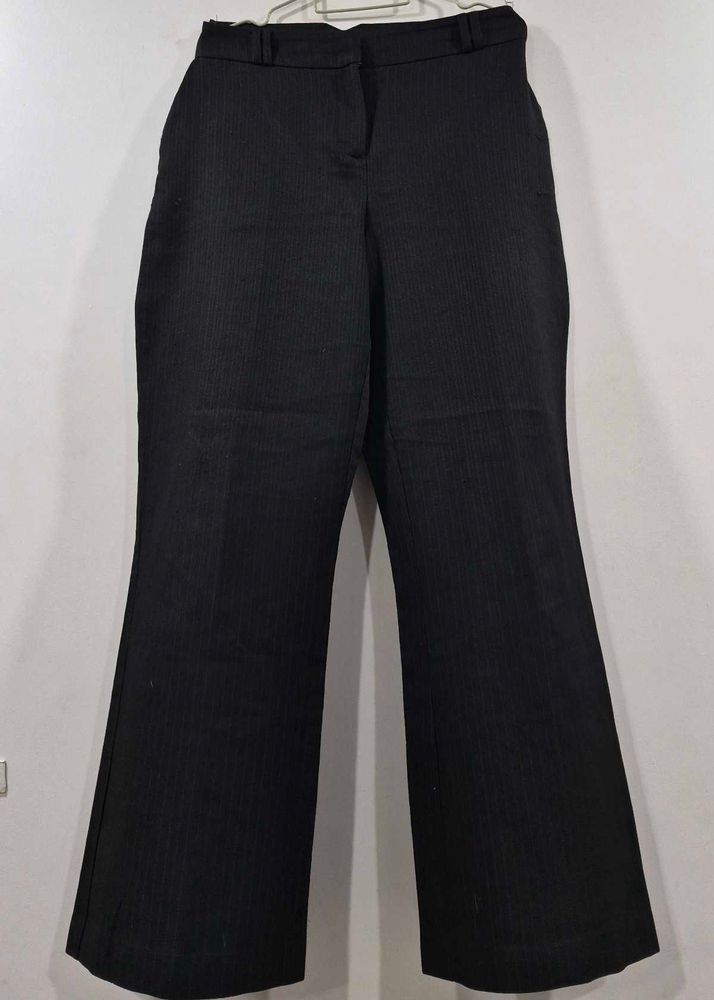 Classic Pinstripe Flared Trousers