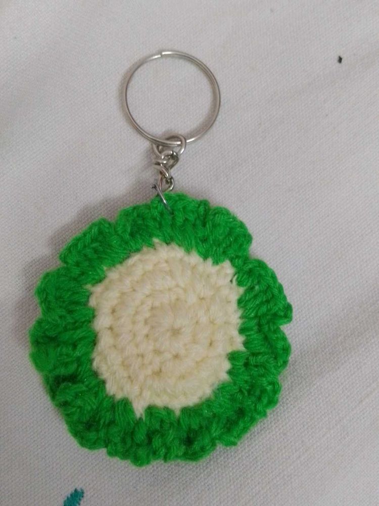 Crochet Flower Keychain