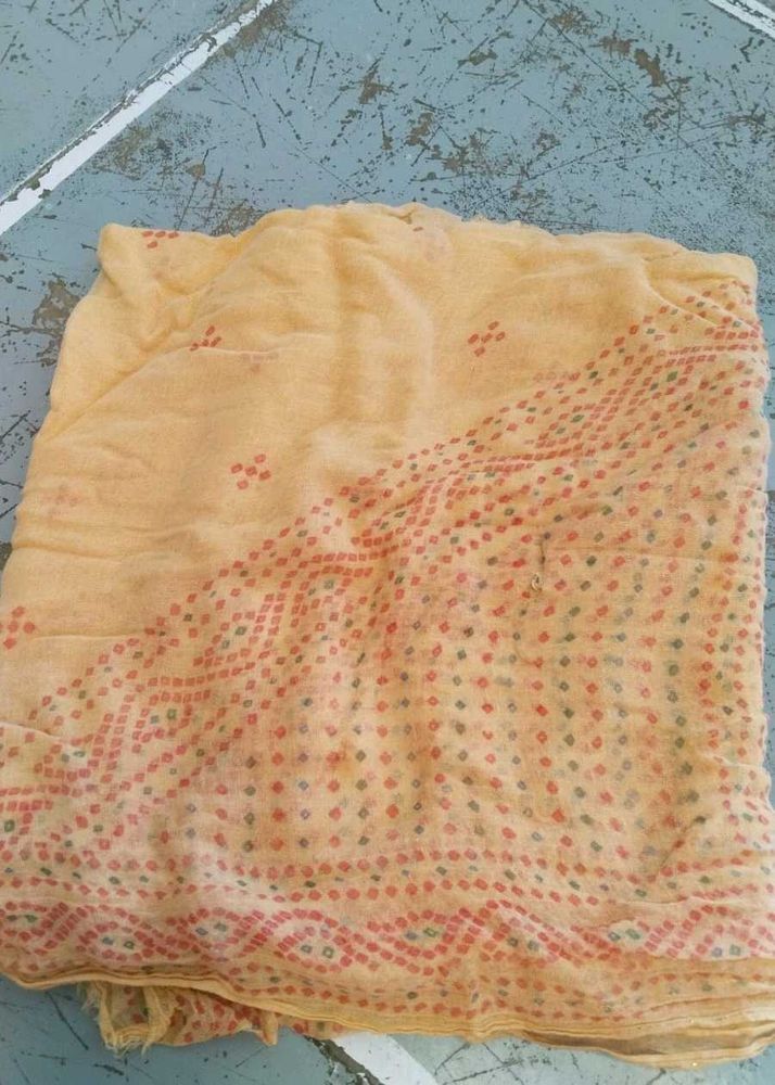Light Peach Printed Dupatta
